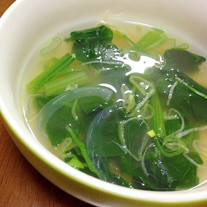 ほうれん草と玉ねぎの中華スープ レシピ 作り方 By Tukuyo93 楽天レシピ
